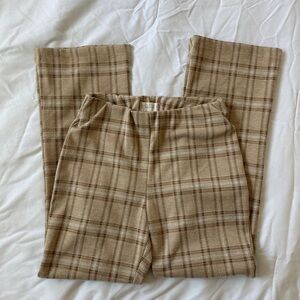 Plaid Cropped Pants